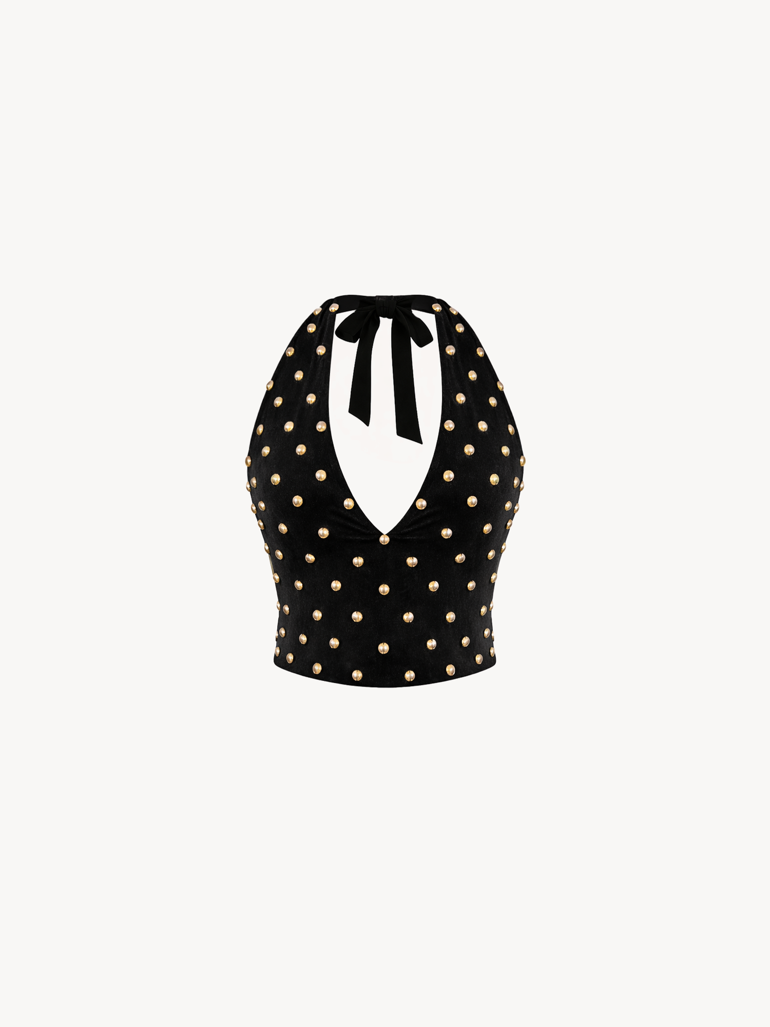 Cabochon Halter Polka Top