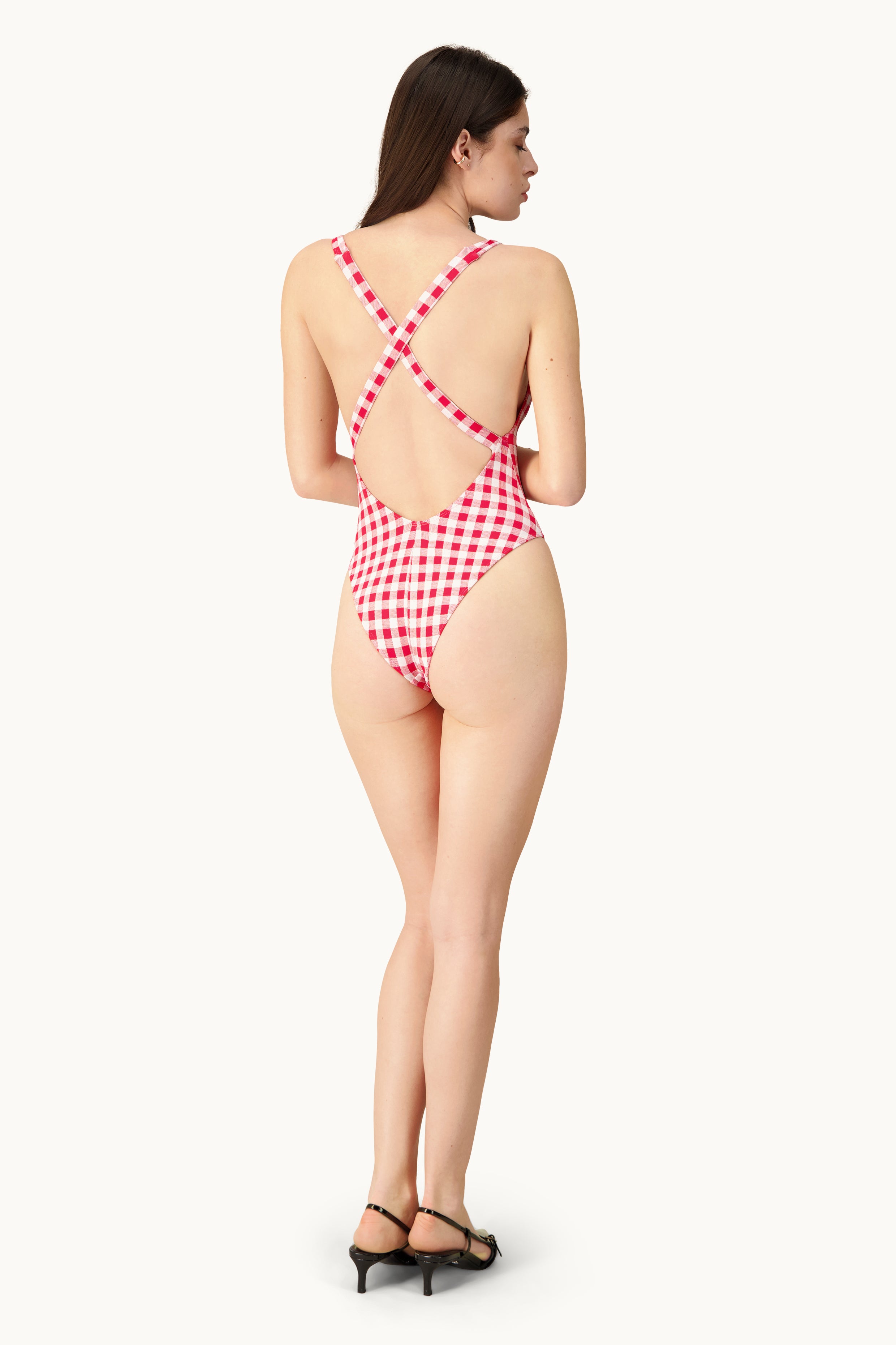 Cindy one piece - Red and white gingham