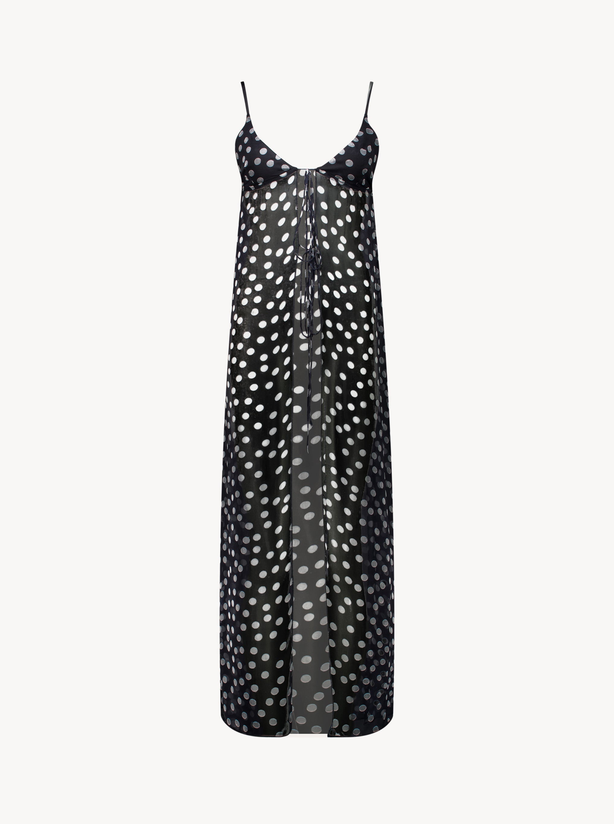 Flowy Black Polka