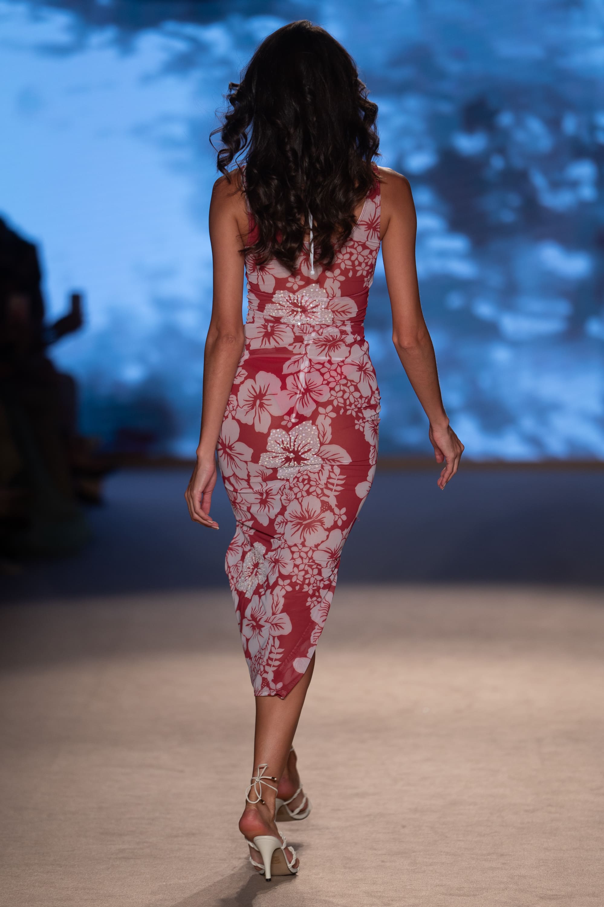 Roselle Mesh Dress - Hibiscus