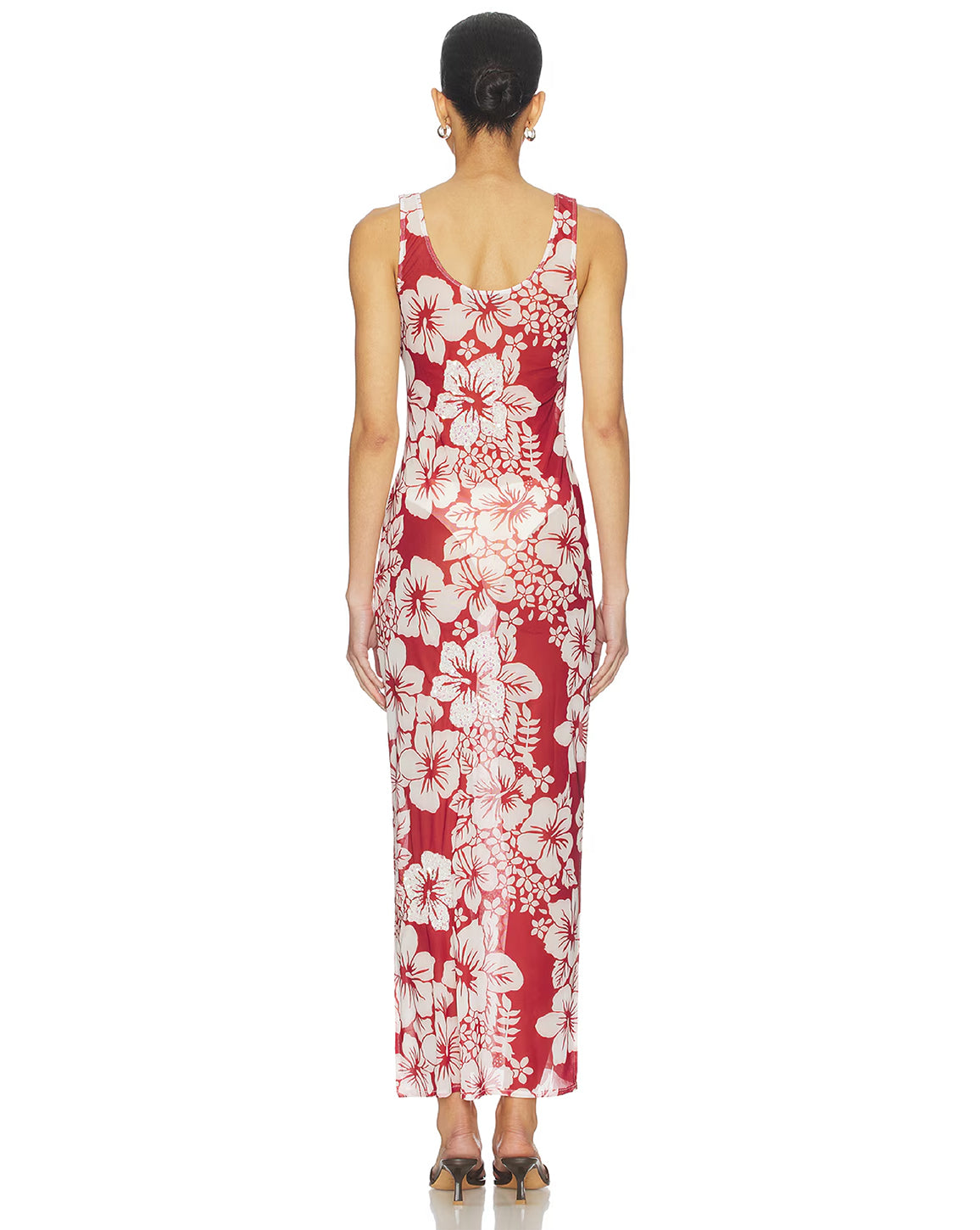 Roselle Mesh Dress - Hibiscus