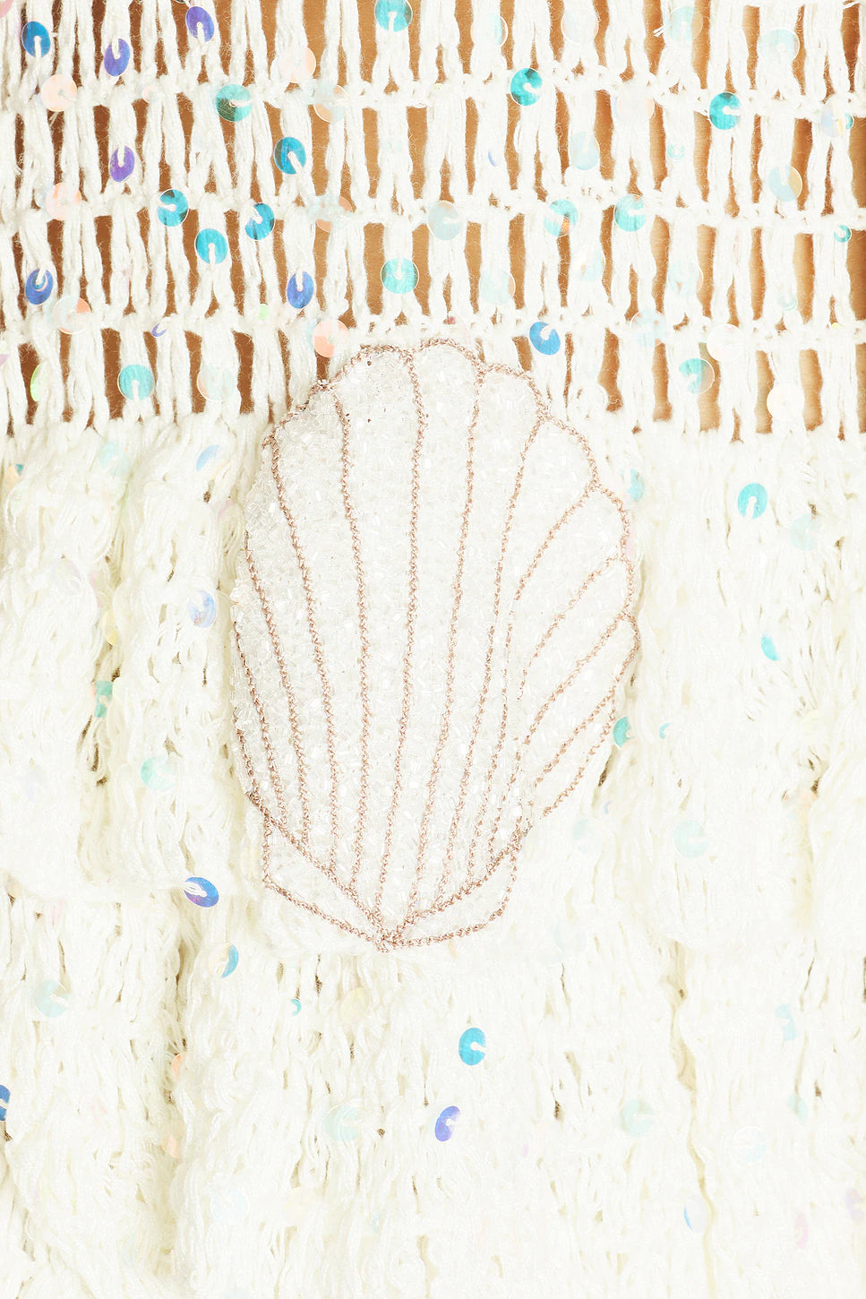 Mini mermaid dress - White crochet