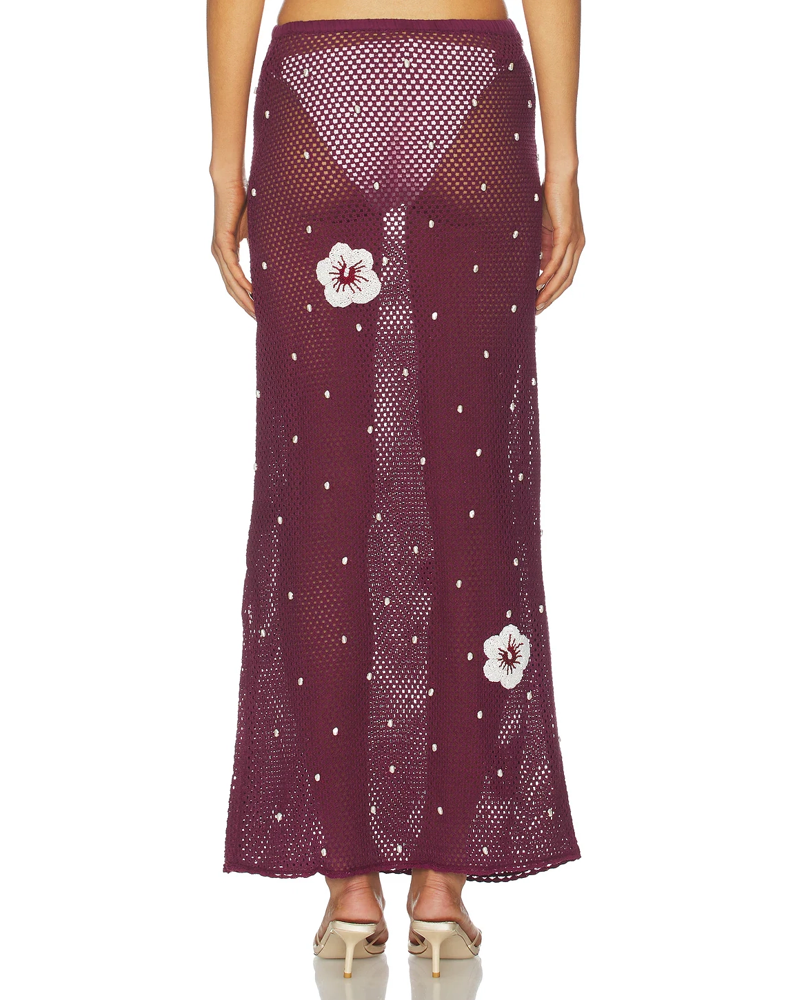 Treasure Hibiscus Skirt - Plum