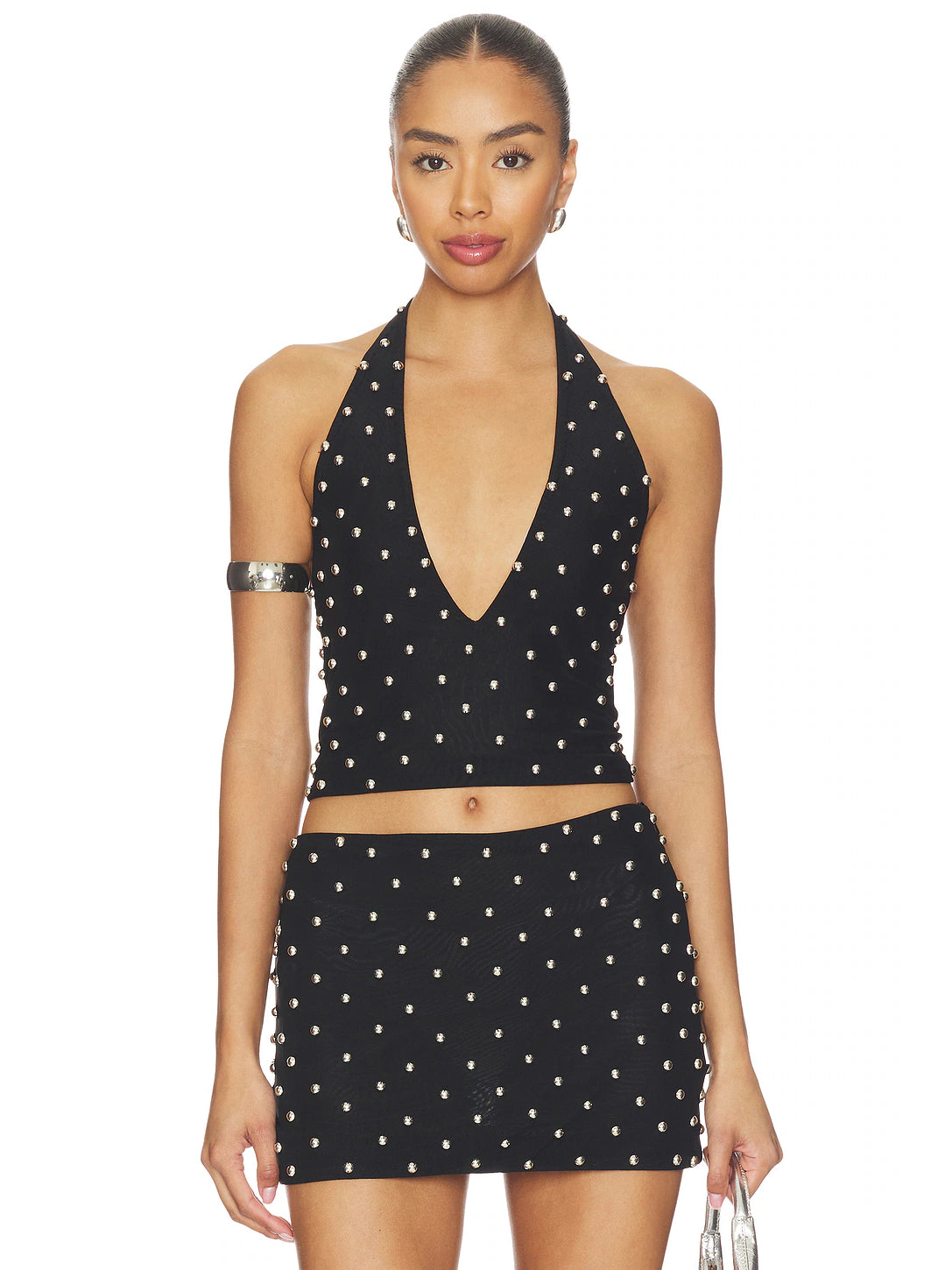 Cabochon Halter Polka Top