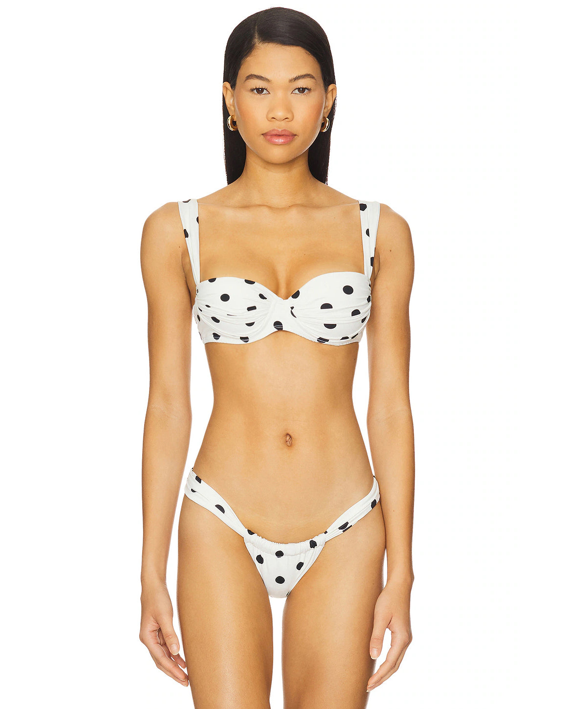 Paloma Bikini Set - Cream Polka