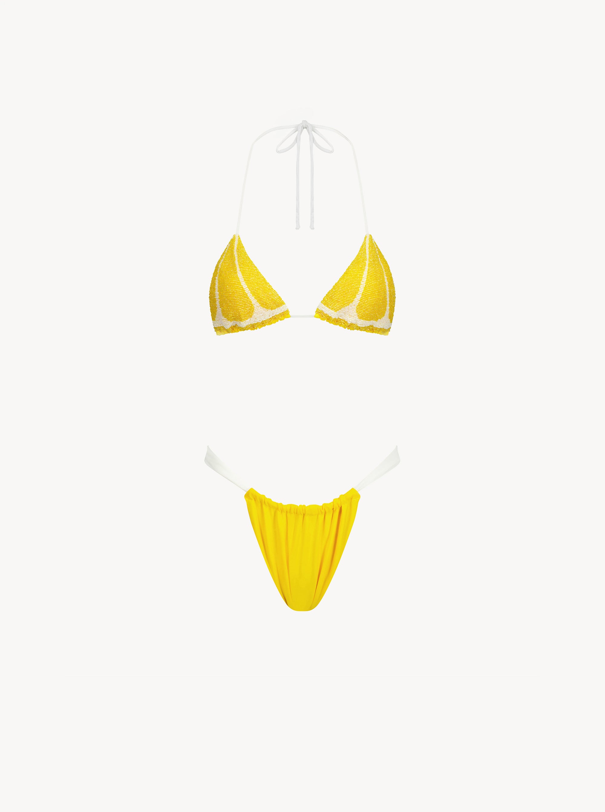 Lemon Slice Triangle Bikini Set