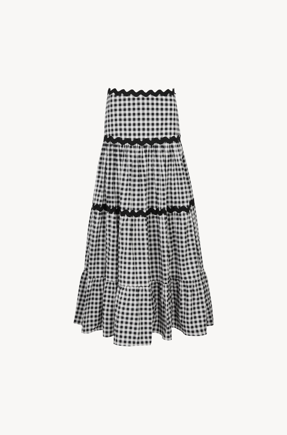 Love maxi skirt - Black and white gingham