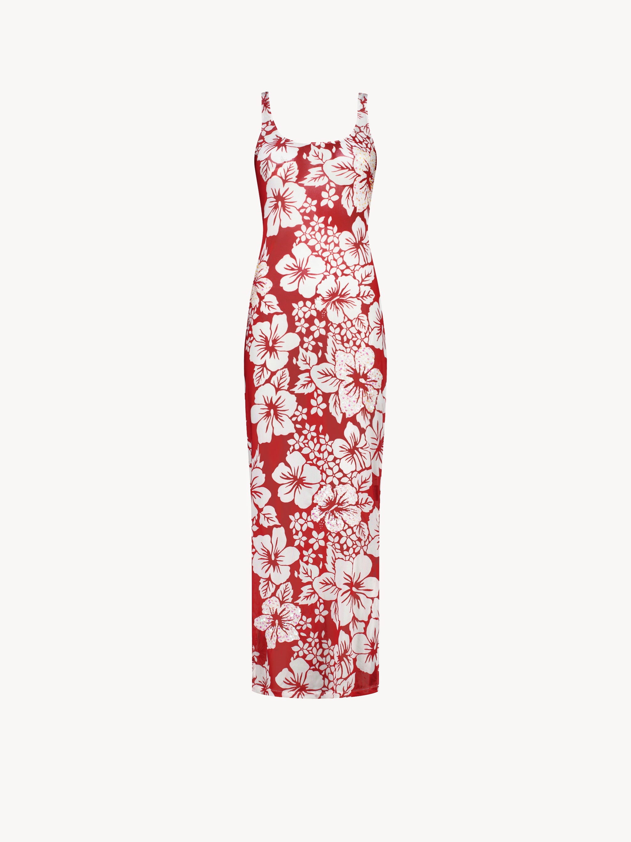 Roselle Mesh Dress - Hibiscus
