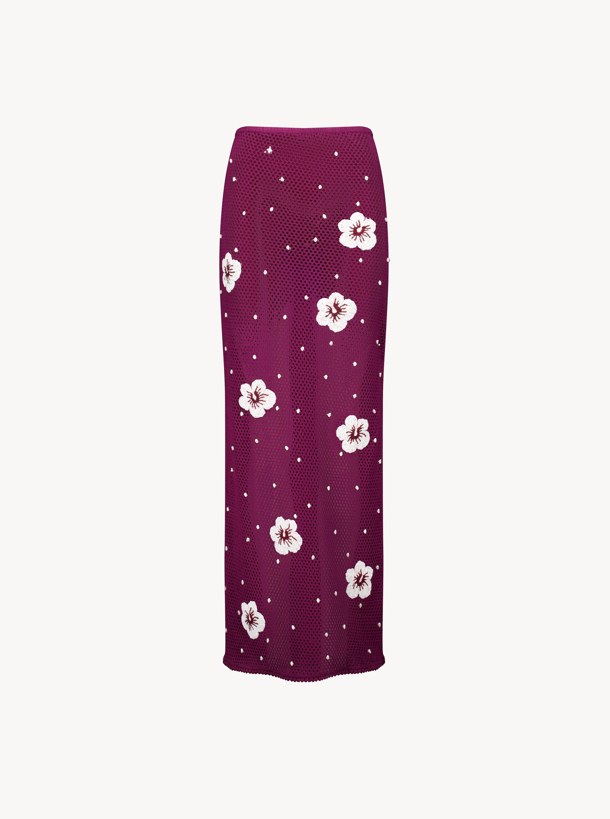 Treasure Hibiscus Skirt - Plum