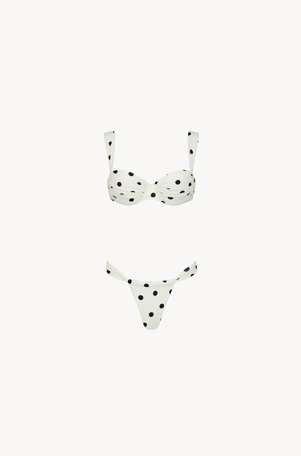 Paloma Bikini Set - Cream Polka