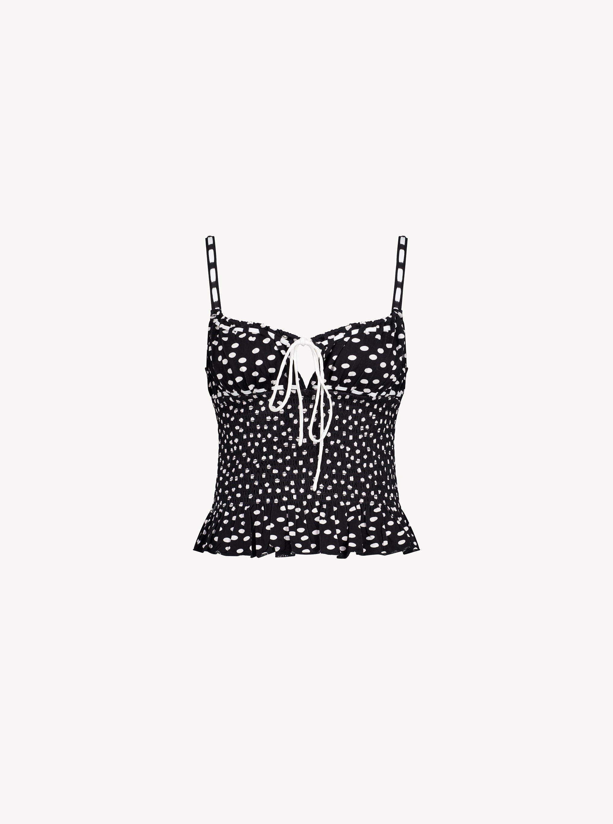 Slip Top - Black Polka