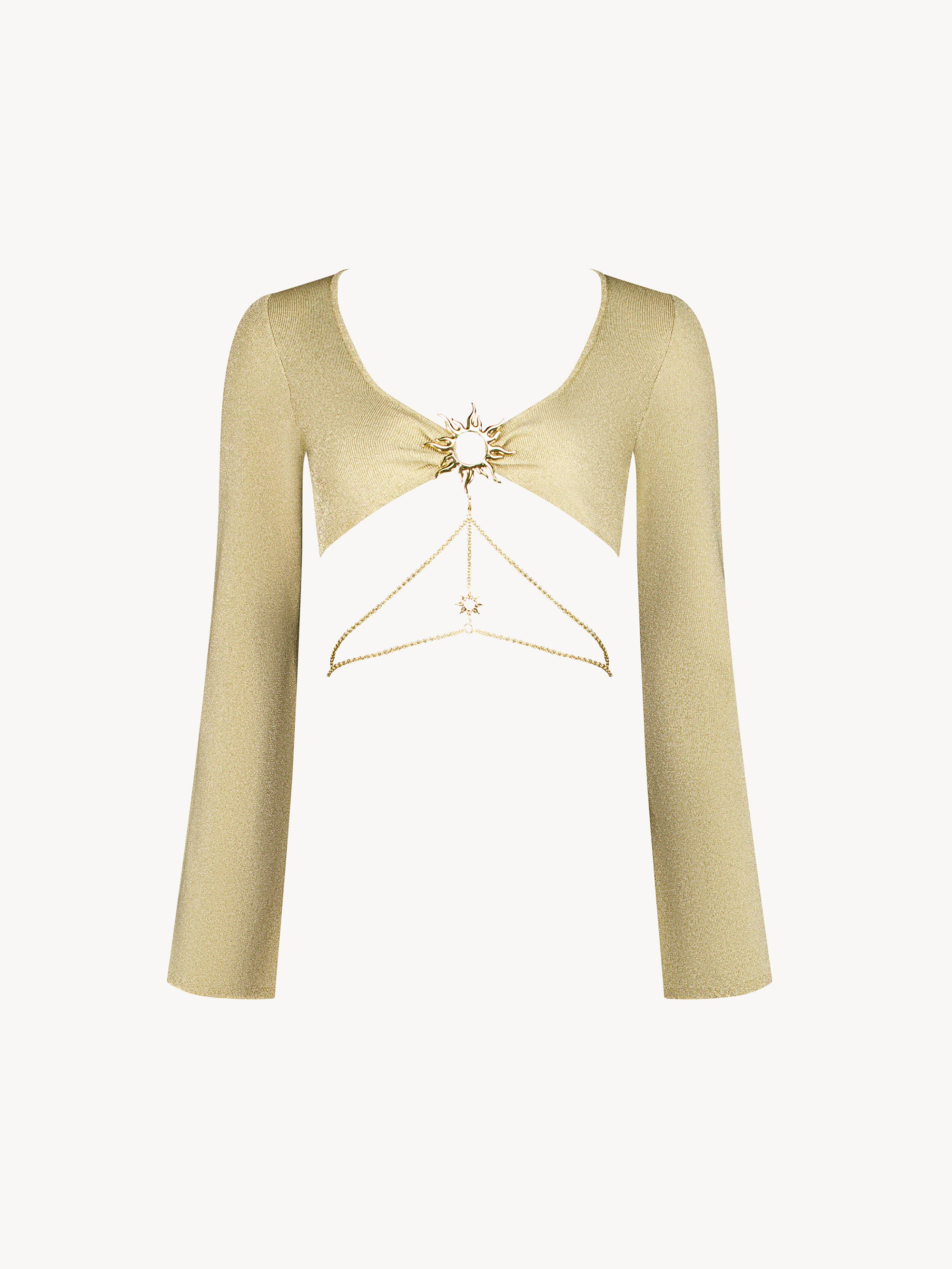 Sun Knit Gold Top