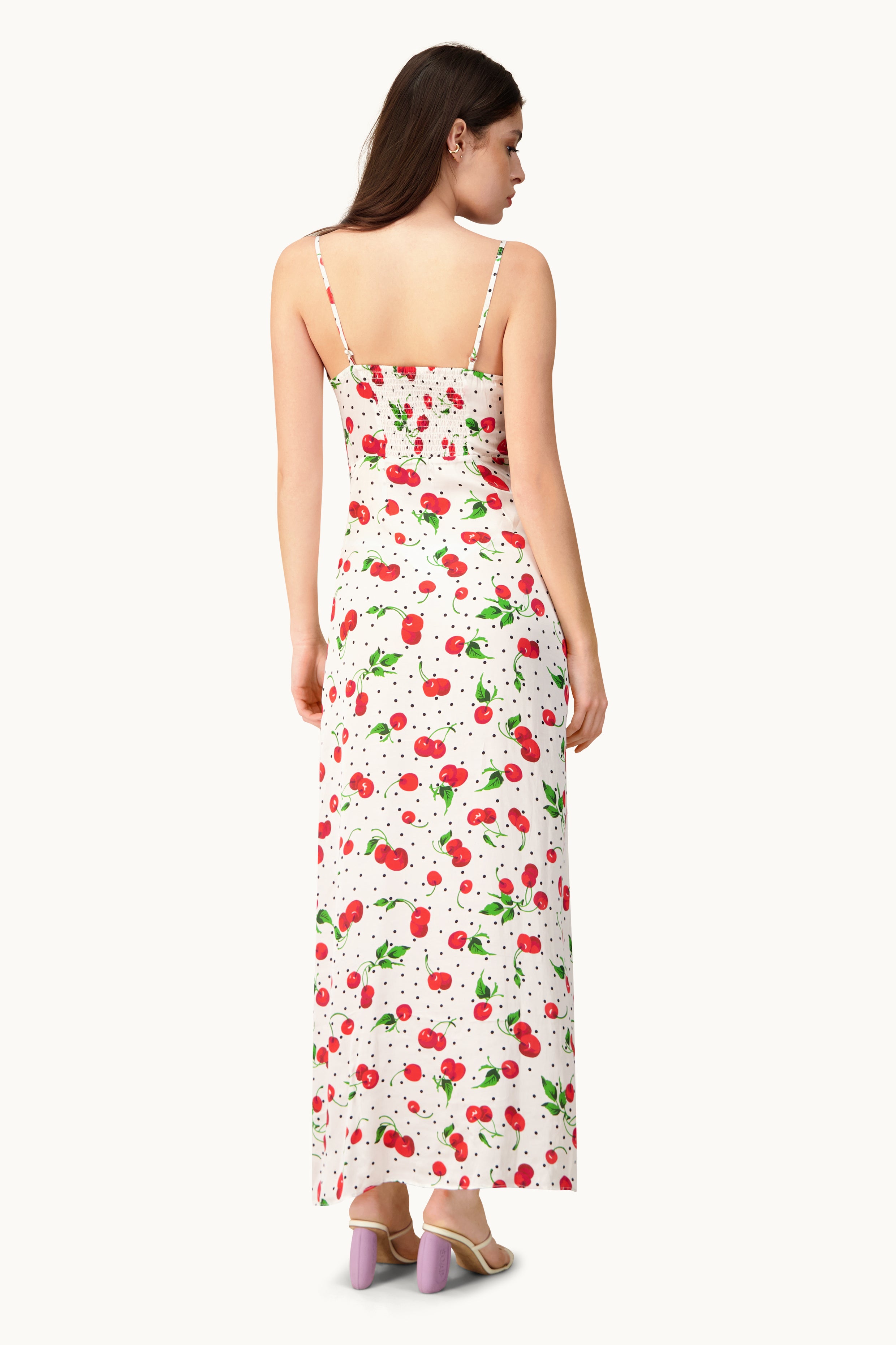 Slip maxi dress - White cherry